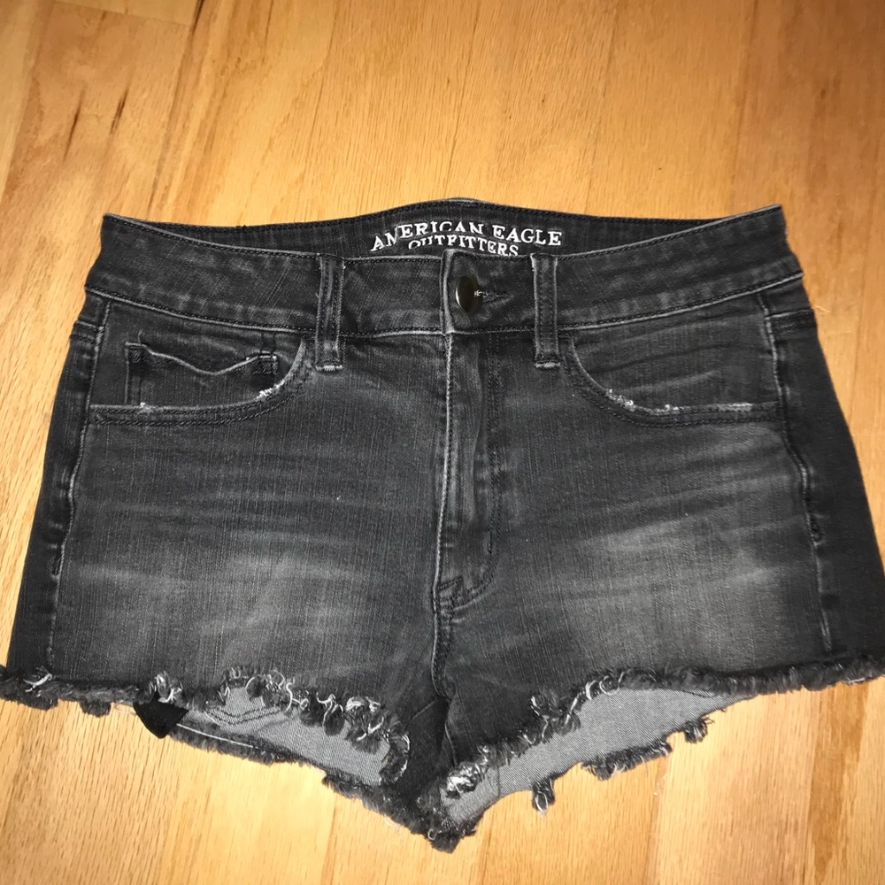 Black American Eagle denim shorts